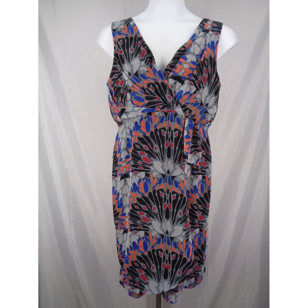 Banana Republic Faux Wrap Chiffon Dress Size 14 Y2K Vintage Sleeveless New